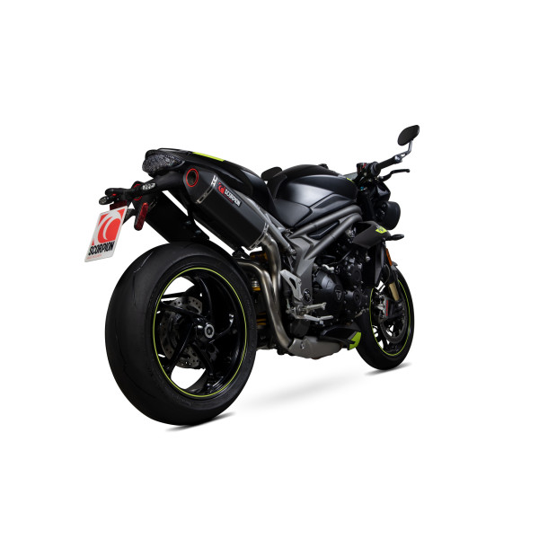 Scorpion Exhaust Triumph Speed Triple R / Speed Triple S / Speed Triple RS 2018 - 2020 Serket Parallel Slip-on (Pair) Black Ceramic Coated Sleeve